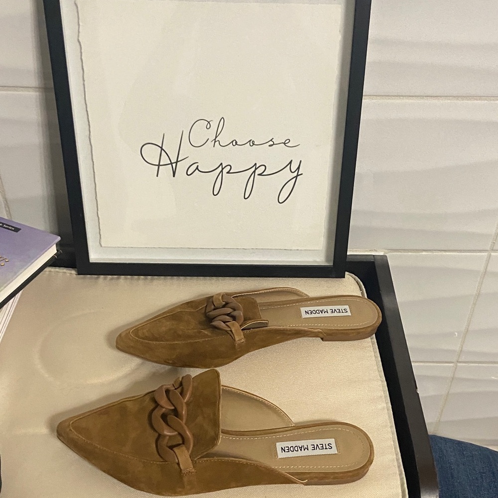 Steve Madden Brown Suede Women's Mules